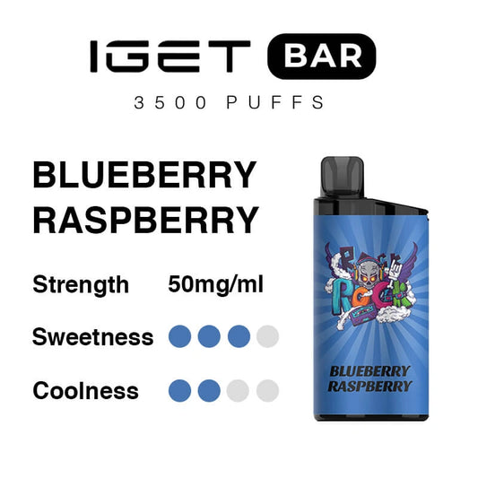 Blueberry Raspberry IGET Bar 3500 Puffs