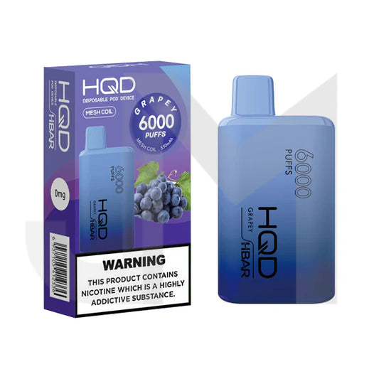 Hqd Grapey Rechargeable 6000 Puffs E-Cigarette Disposable Vape